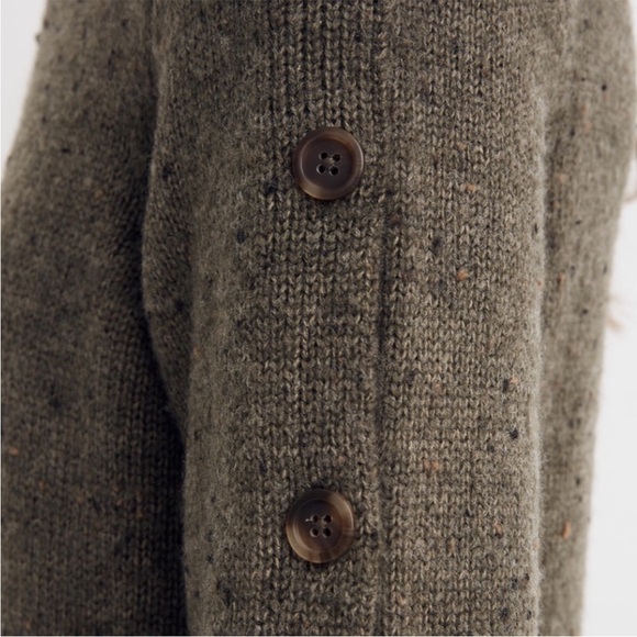 Madewell | Donegal Button Sleeve Wool Blend Sweater Dress Size Large - Picture 5 of 16